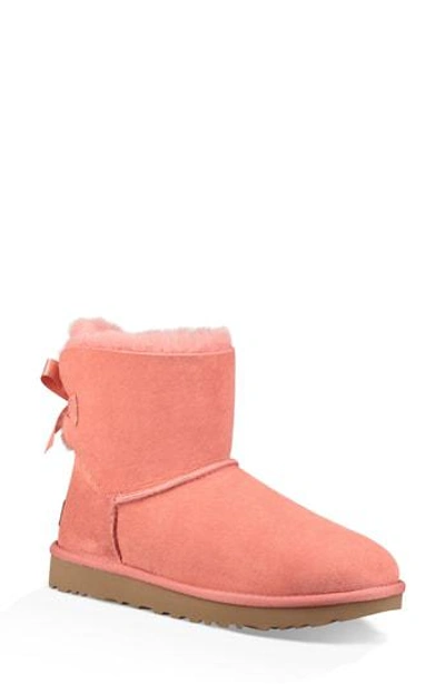 Ugg Mini Bailey Bow Ii Genuine Shearling Bootie In Lantana Suede