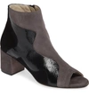 Amalfi By Rangoni Caterina Colorblock Open Toe Bootie In Black Leather