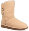 Ugg Short Luxe Turn-lock Boots In Amber Light Suede