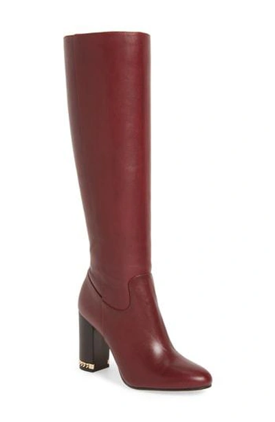 Michael Michael Kors Walker Knee High Boot In Oxblood Leather | ModeSens