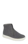 Eileen Fisher Bias Zip Sneaker In Charcoal Fabric