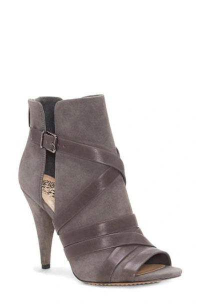 Achika belted peep clearance toe bootie vince camuto