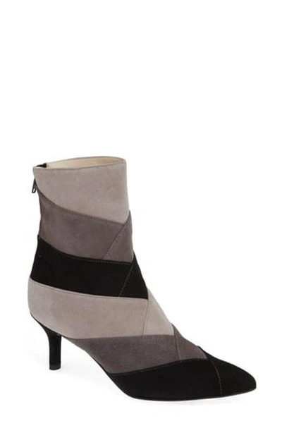 Amalfi By Rangoni Pandora Colorblock Bootie In Black/ Anthracite Suede