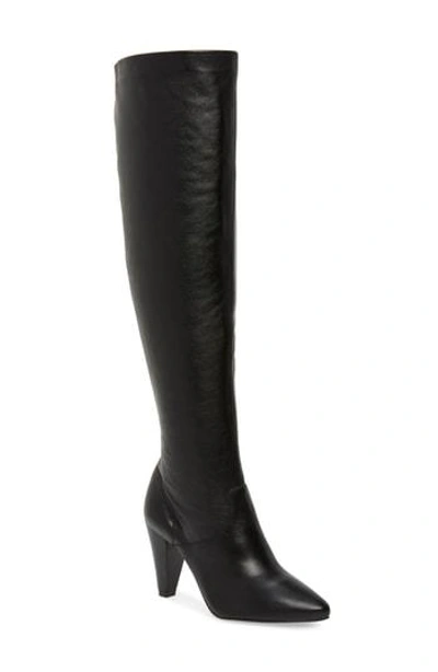 Lust For Life California Over The Knee Boot In Black Leather