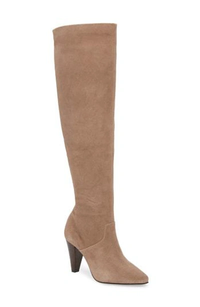Lust For Life California Over The Knee Boot In Taupe Suede