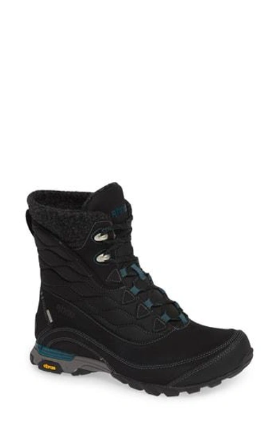 Teva Sugarfrost Insulated Waterproof Boot In Black Leather