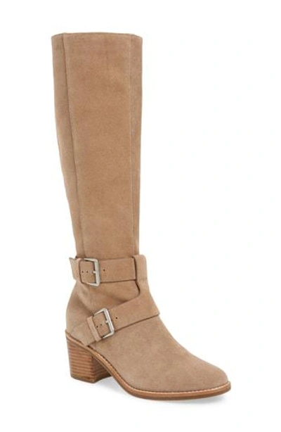 Gentle Souls By Kenneth Cole Verona Knee-high Riding Boot In Camel Suede