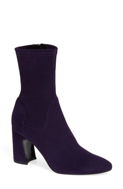 Aquatalia Nastasia Stretch Suede Boot In Plum Suede