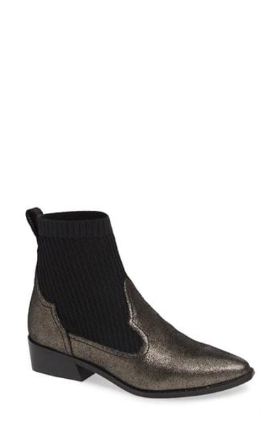 Cecelia New York Tomas Bootie In Warm Pewter Leather