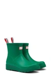 Hunter Original Play Waterproof Rain Bootie In Hyper Green Rubber