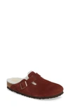 Birkenstock 'boston' Genuine Shearling Lined Clog In Port Suede