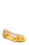 Sam Edelman Felicia Flat In Tuscan Yellow Velvet