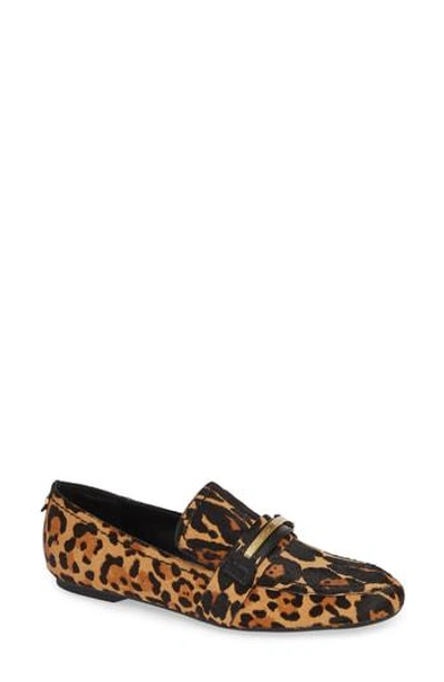 Calvin Klein Orianna Genuine Calf Hair Loafer In Leopard Calf Hair