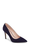 Kate Spade Vivian Pump In Marine Blue Suede