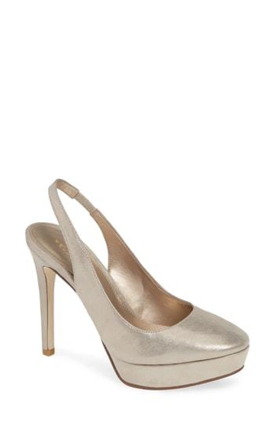 Pelle Moda Shadow Platform Pump In Dark Taupe Patent Leather