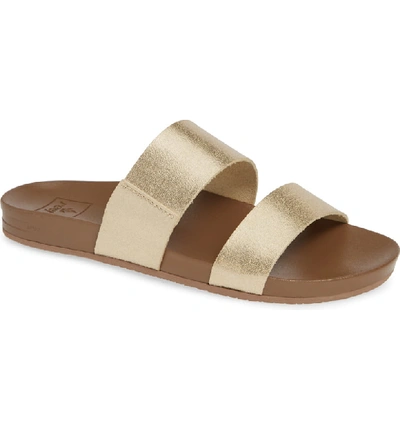 Reef Cushion Bounce Vista Slide Sandal In Champagne