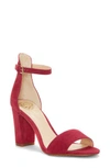 Vince Camuto Corlina Ankle Strap Sandal In Sweet Berry Suede