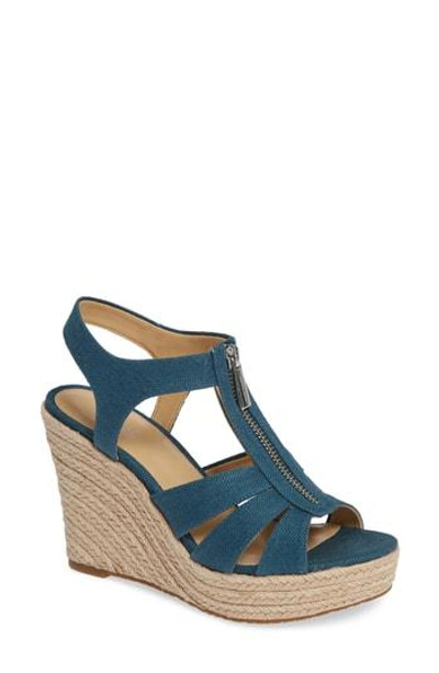 Michael Michael Kors Berkley Platform Wedge In Luxe Teal