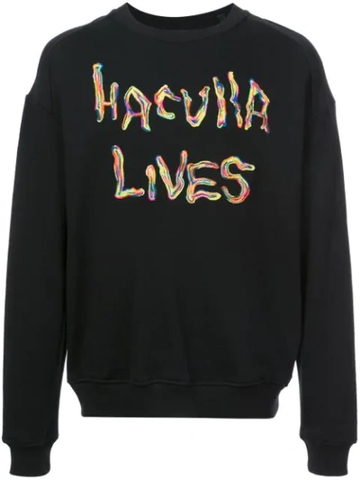 Haculla Oversized Back Print Sweatshirt In Black