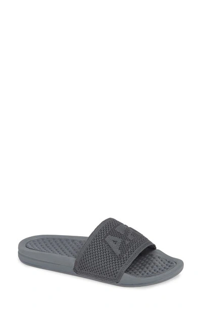 Apl Athletic Propulsion Labs Big Logo Techloom Knit Sport Slide In Cosmic Grey