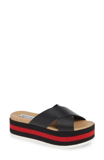 Steve Madden Asher Slide Sandal In Black Multicolor | ModeSens