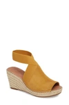 Gentle Souls By Kenneth Cole Colleen Espadrille Wedge In Marigold Suede