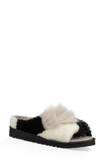 ugg patchwork fluff slipper