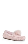 Ugg Dakota Water Resistant Genuine Shearling Pompom Slipper In Seashell Pink