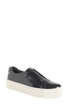 Jslides Heidi Platform Slip-on Sneaker In Grey Patent Leather
