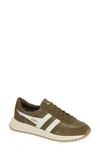 Gola Montreal Sneaker In Khaki/ Off White