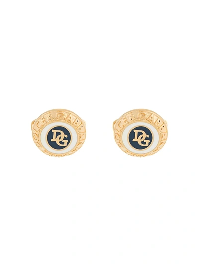 Dolce & Gabbana Dg Logo Cufflinks In Gold