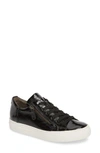 Paul Green Toby Sneaker In Black Crinkled Patent