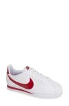 Nike Classic Cortez Sneaker In White/ Red Crush