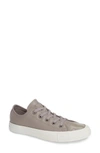 Converse All Star Leather Patent Low Top Sneaker In Mercury Grey