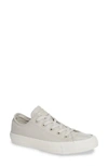Converse All Star Leather Patent Low Top Sneaker In Pale Putty