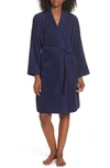 Ugg Lorie Terry Short Robe In Navy