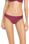 On Gossamer Hip G Thong In Plum Wine