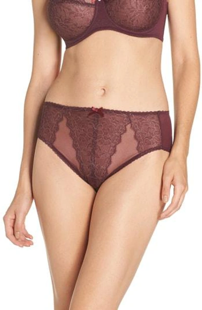 Wacoal 'retro Chic' High Cut Briefs In Wine Tasting Lurex