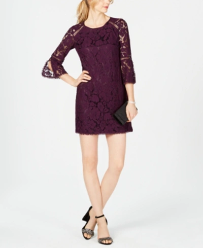 vince camuto purple lace dress Vince Camuto 3/4-sleeve Lace Dress In Purple