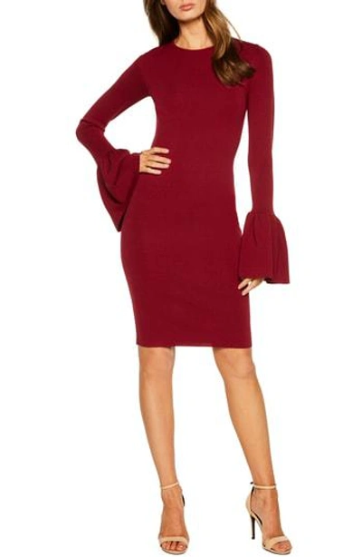 Bardot Arabella Sheath Dress In Wine