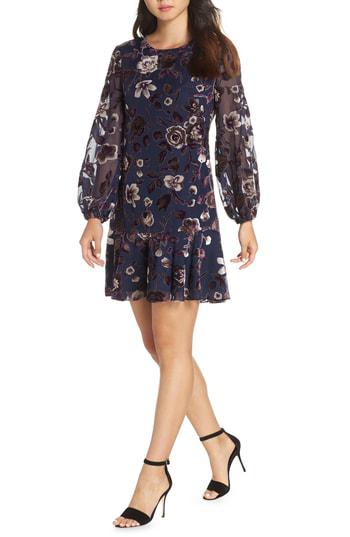 eliza j navy floral dress
