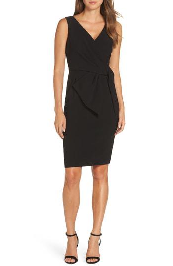 eliza j faux wrap sheath dress