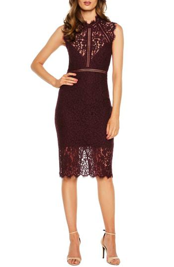 wine sheath dress