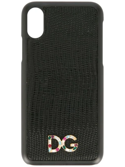 Dolce & Gabbana Logo Iphone X Case In Black