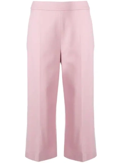 Max Mara Cropped Tailored Trousers - Pink