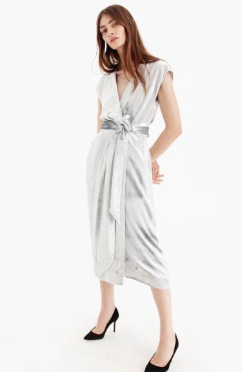 j crew collection velvet wrap dress