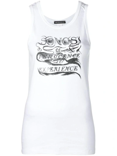 Ann Demeulemeester Innocence Tank Top In White