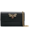 Gucci Bee Embellished Shoulder Bag In Black