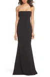 Katie May Mary Kate Strapless Cutout Back Gown In Black