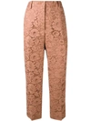 N°21 Nº21 Floral Lace Trousers - Neutrals